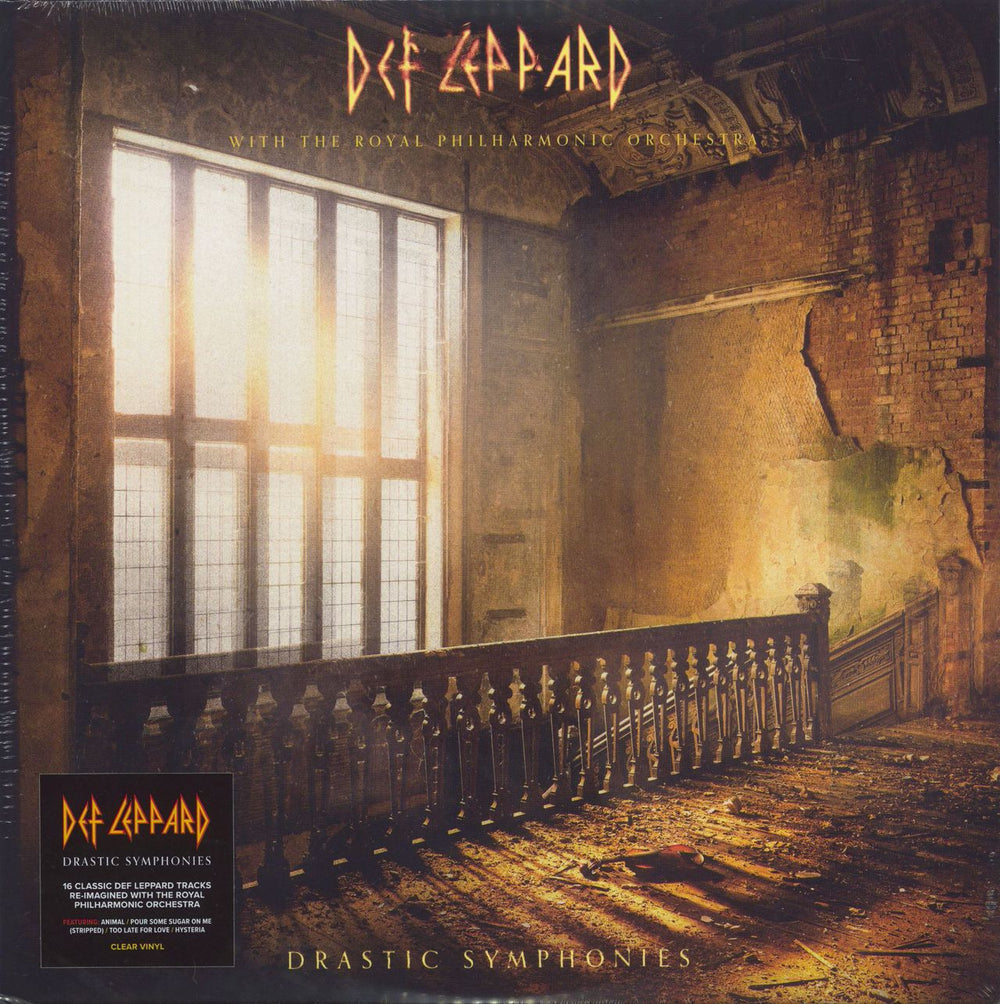 Def Leppard Drastic Symphonies - Clear Vinyl - Sealed UK 2-LP vinyl record set (Double LP Album) 00602445663408