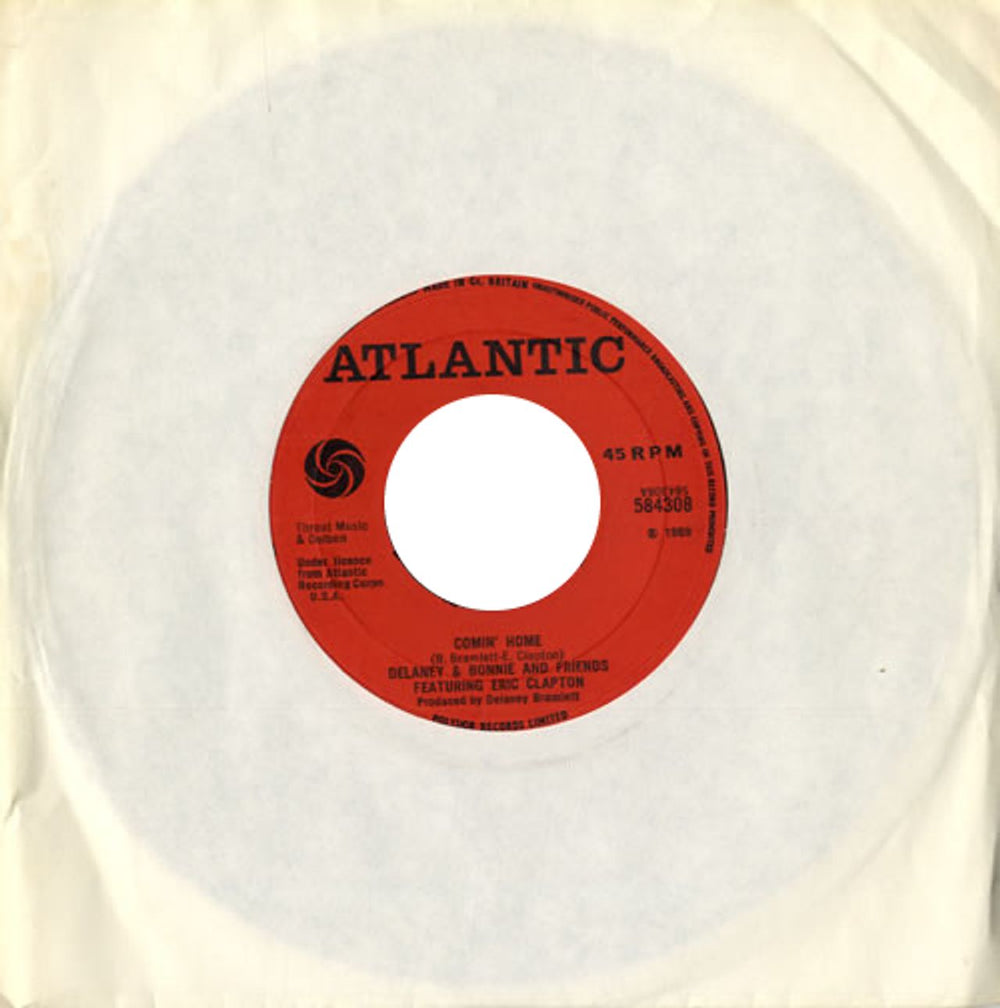 Delaney & Bonnie Comin' Home - Wide UK 7" vinyl single (7 inch record / 45) 584308