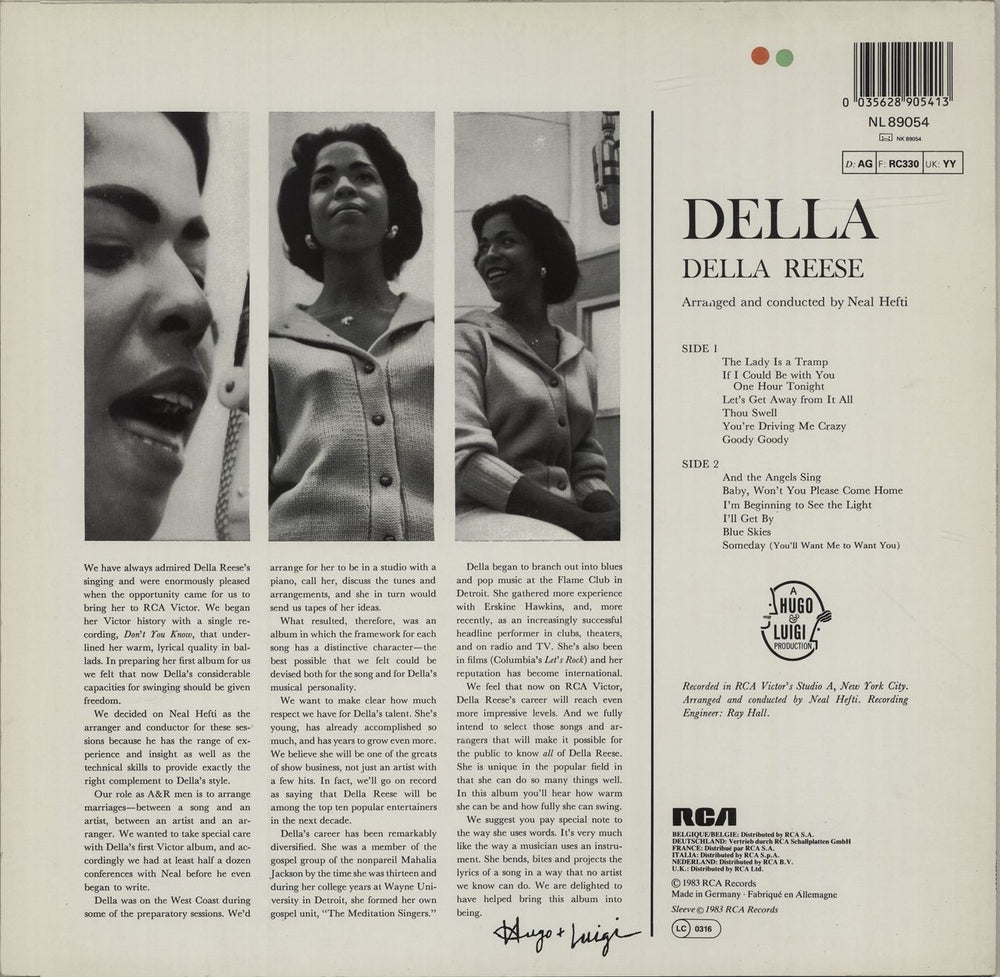 Della Reese Della German vinyl LP album (LP record) DARLPDE450881