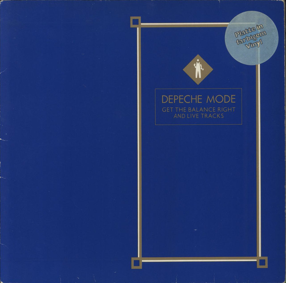 Depeche Mode Get The Balance Right - Blue Vinyl - Stickered - EX German 12" vinyl single (12 inch record / Maxi-single) INT126.836