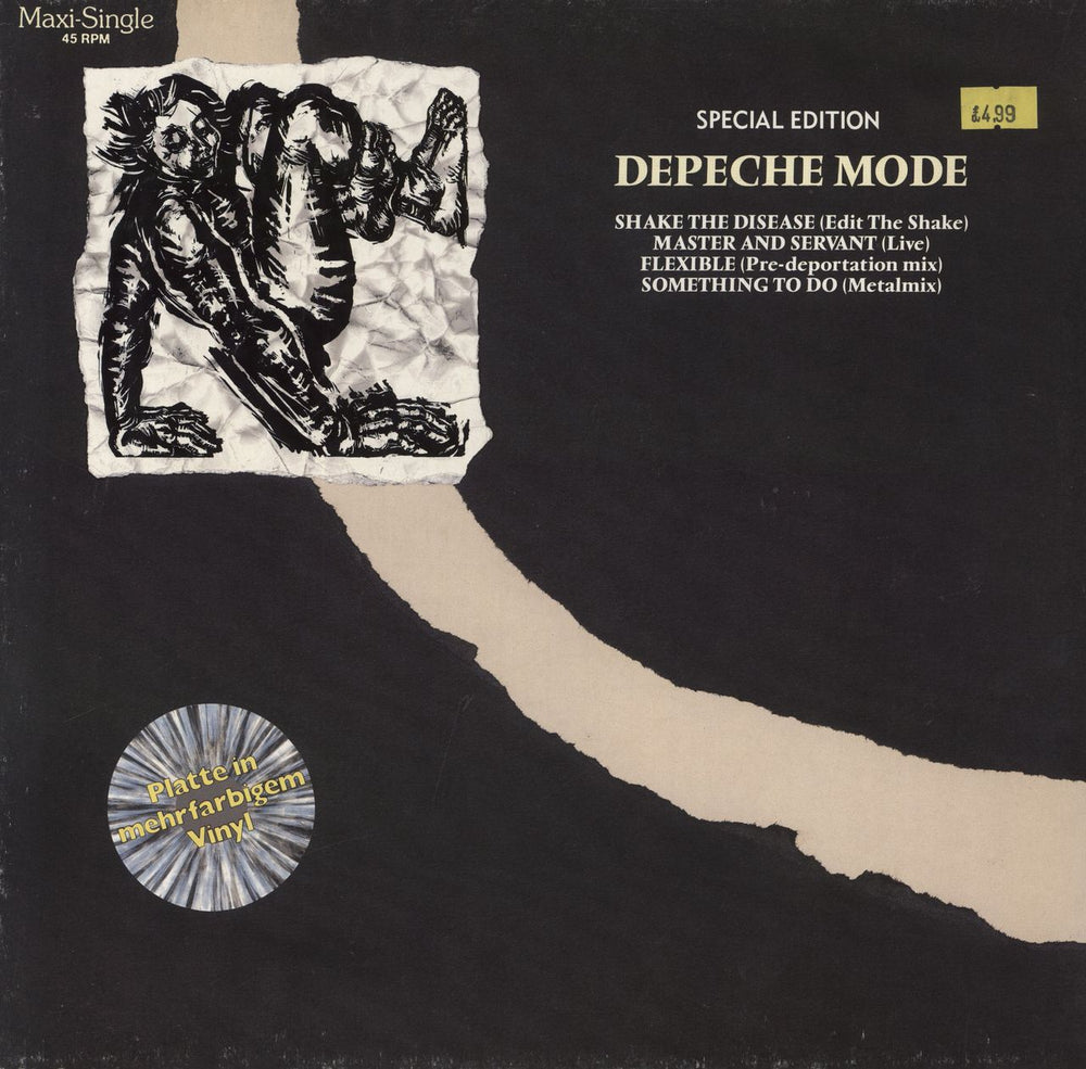 Depeche Mode Shake The Disease - EX - Grey Marbled Vinyl German 12" vinyl single (12 inch record / Maxi-single) INT126.829