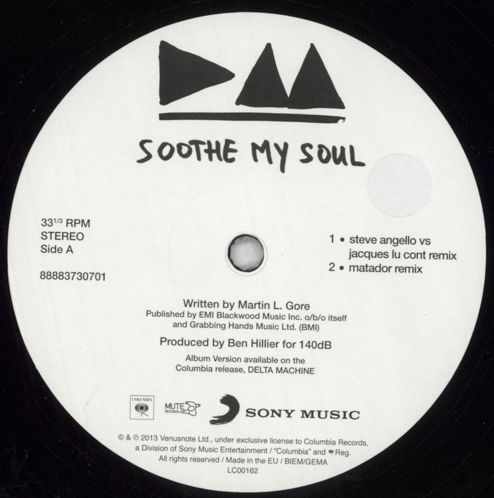 Depeche Mode Soothe My Soul - EX UK 12" vinyl single (12 inch record / Maxi-single) DEP12SO821919