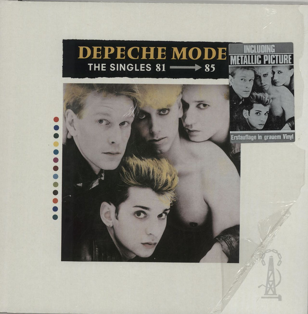 Depeche Mode The Singles 81-85 - Grey + Metallic Print - Shrink German vinyl LP album (LP record) INT146.817