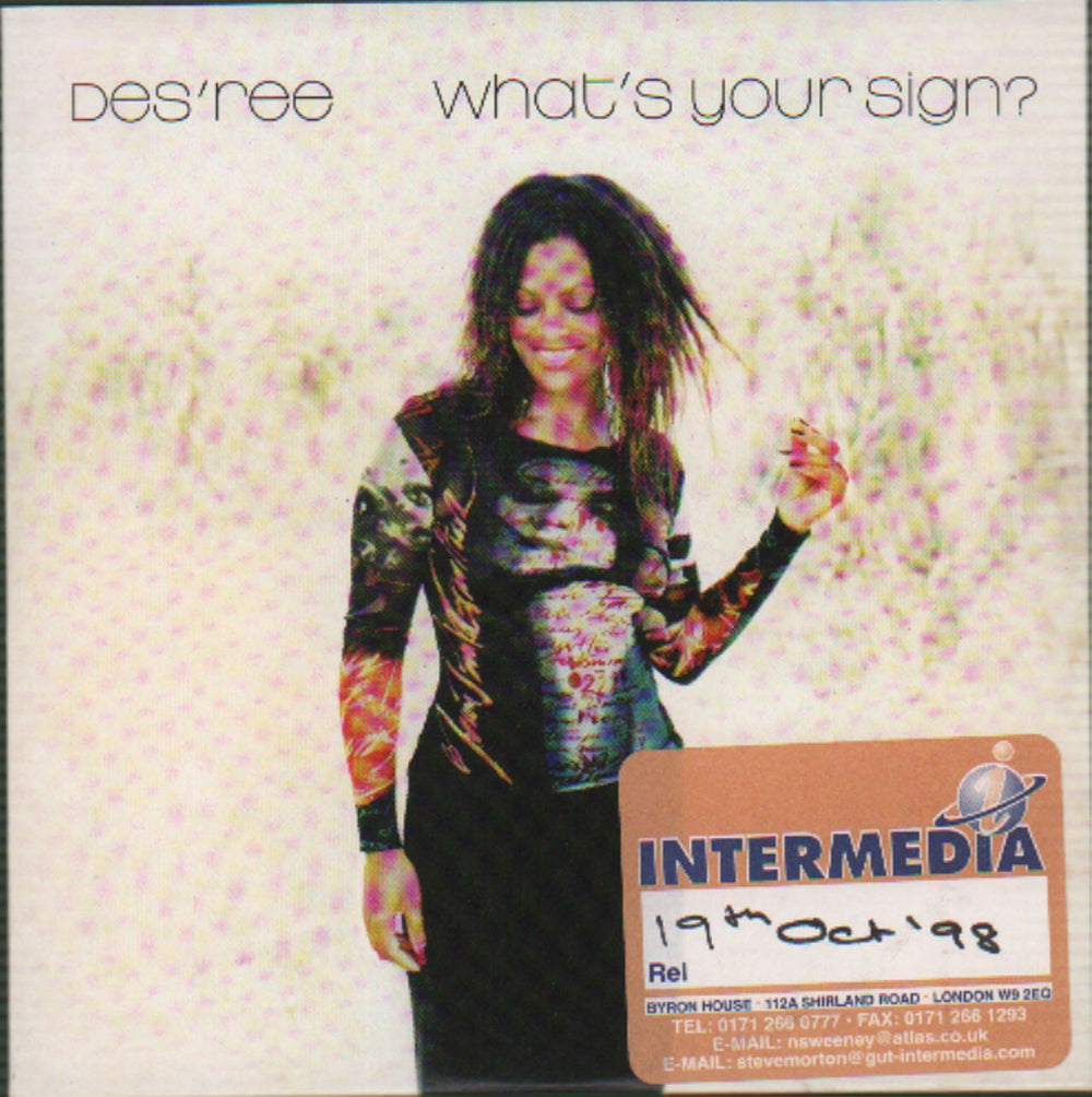 Des'ree What's Your Sign UK Promo CD single (CD5 / 5") XPCD2294