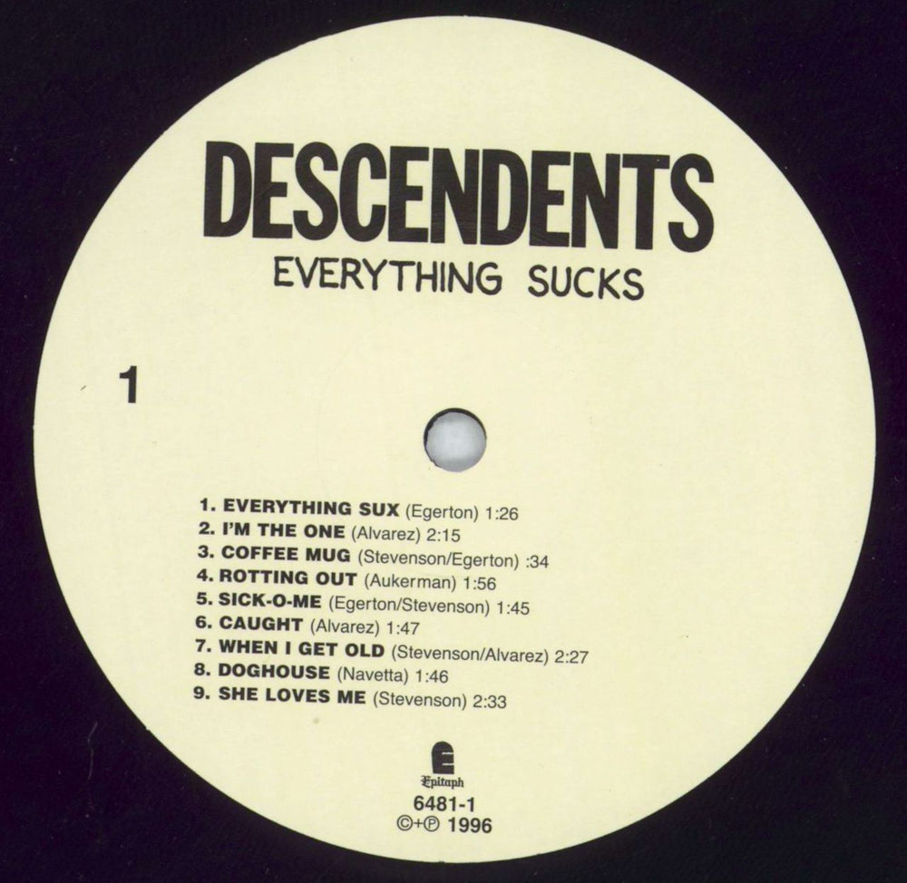 Descendents Everything Sucks - shrink US vinyl LP album (LP record) DECLPEV818412