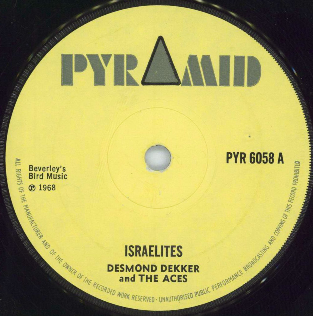 Desmond Dekker Israelites - 2nd - Solid UK 7" vinyl single (7 inch record / 45) PYR6058