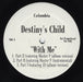 Destiny's Child With Me US Promo 12" vinyl single (12 inch record / Maxi-single) DESTINYSCHILD