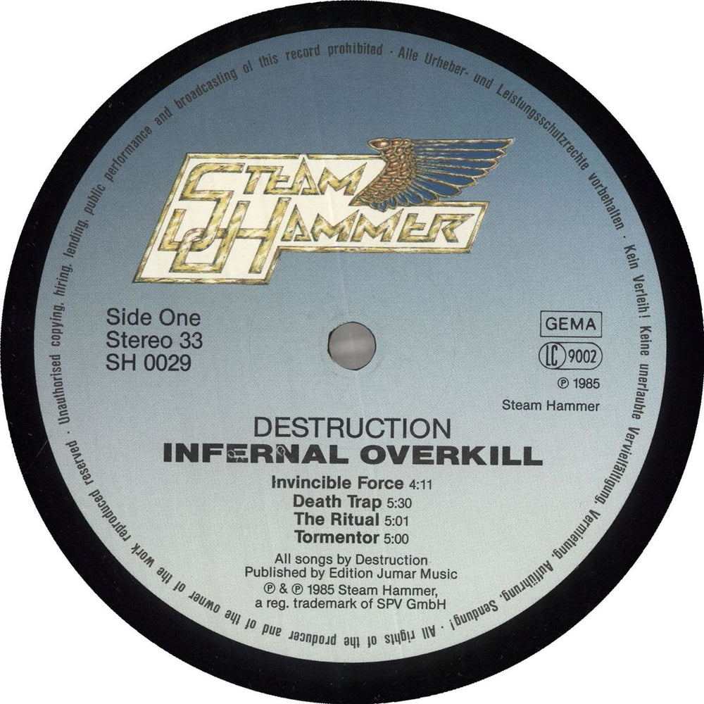 Destruction Infernal Overkill German vinyl LP album (LP record)