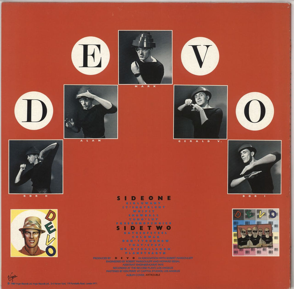 Devo Freedom Of Choice UK vinyl LP album (LP record)