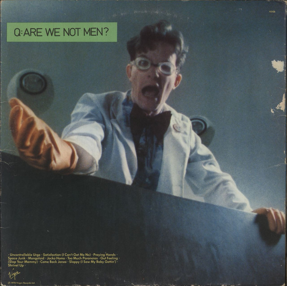 Devo Q: Are We Not Men? A: We Are Devo! - Blue Vinyl - VG UK vinyl LP album (LP record)