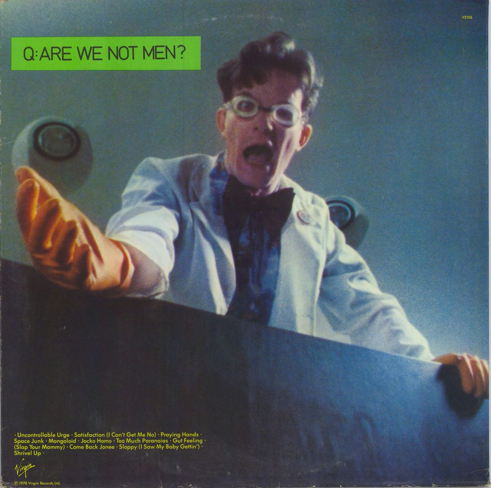 Devo Q: Are We Not Men? - Yellow Vinyl UK vinyl LP album (LP record) V2106