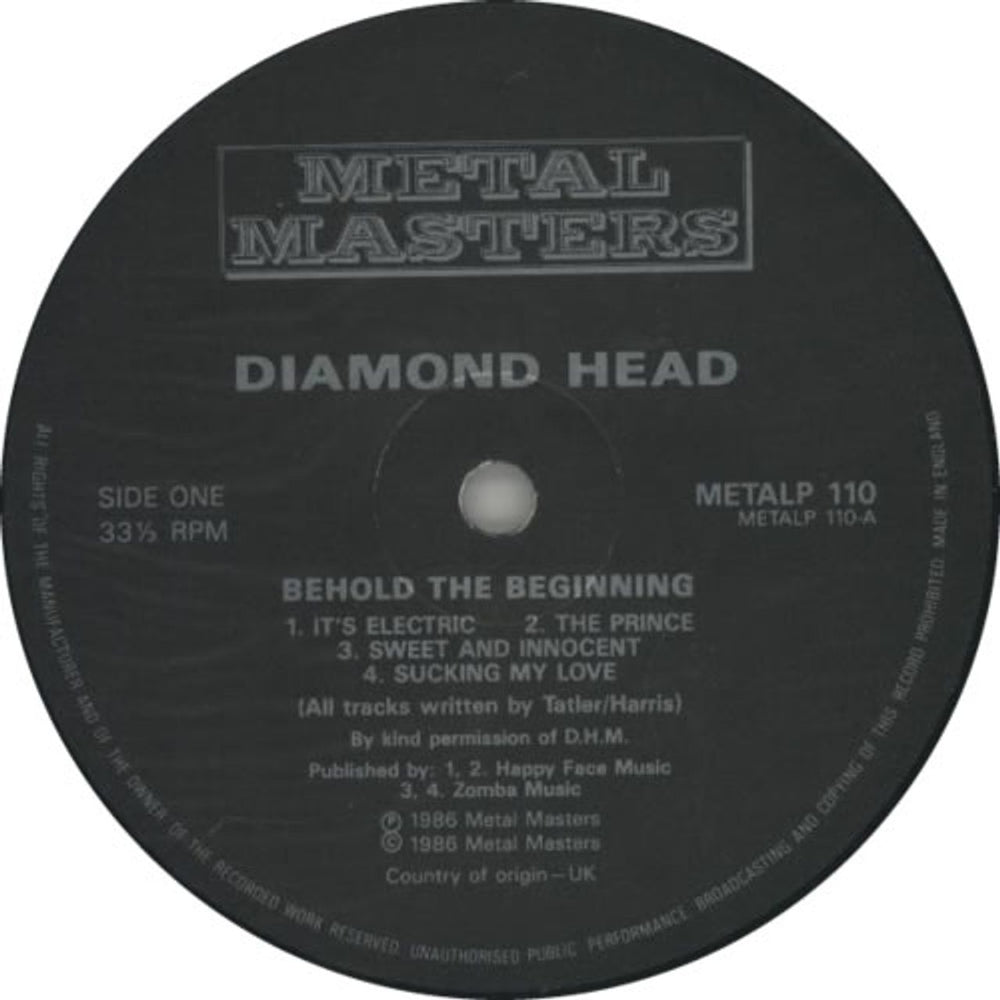 Diamond Head Behold The Beginning - 1st UK vinyl LP album (LP record) DIHLPBE619387