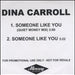 Dina Carroll Someone Like You UK Promo CD-R acetate CDR ACETATE