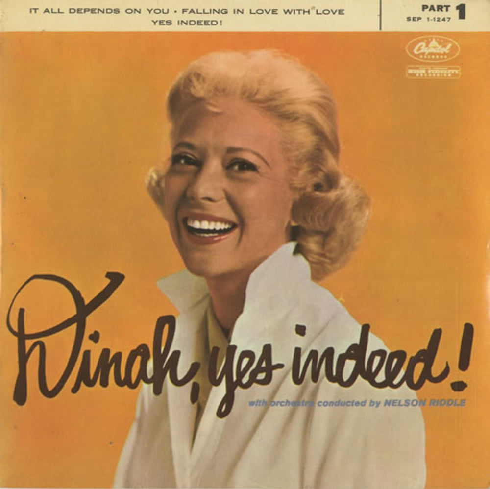 Dinah Shore Dinah, Yes Indeed! Part 1 EP UK 7" vinyl single (7 inch record / 45) SEP1-1247