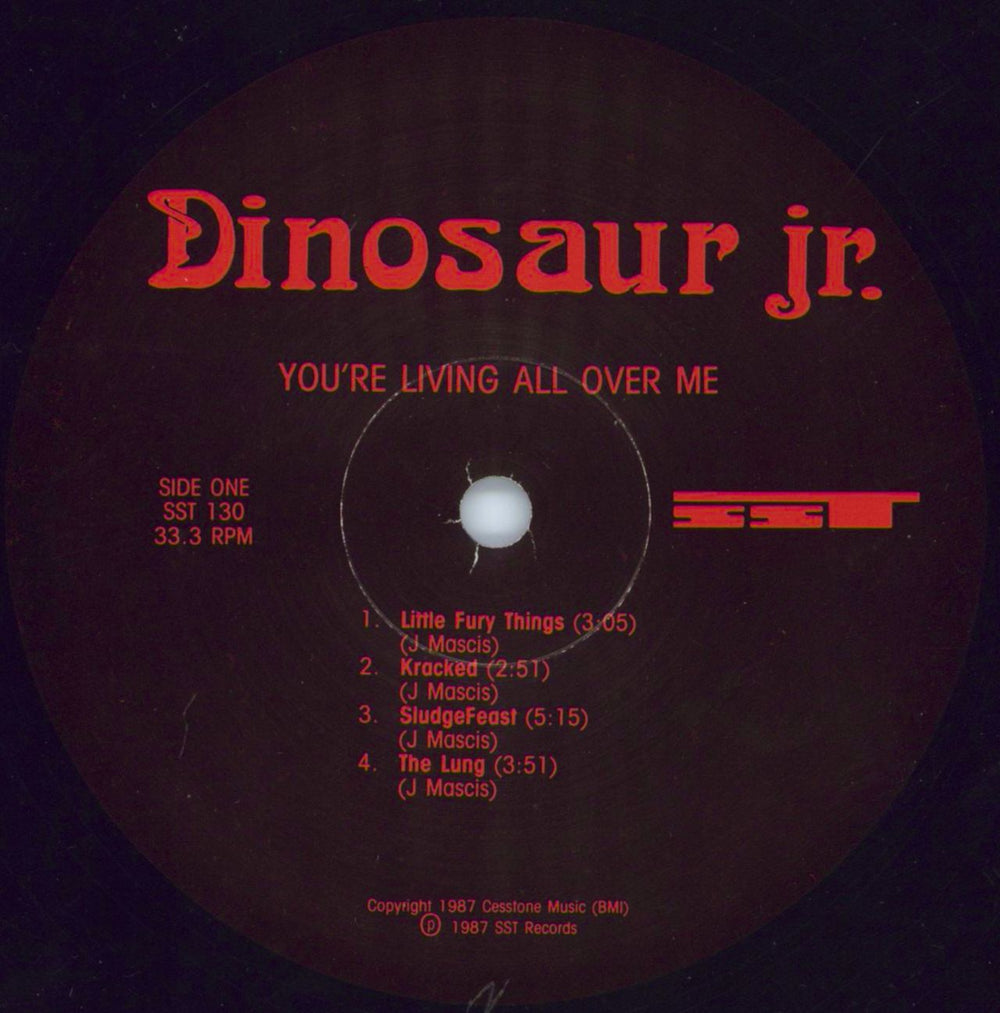 Dinosaur Jr You're Living All Over Me - 2nd US vinyl LP album (LP record) DJRLPYO319775