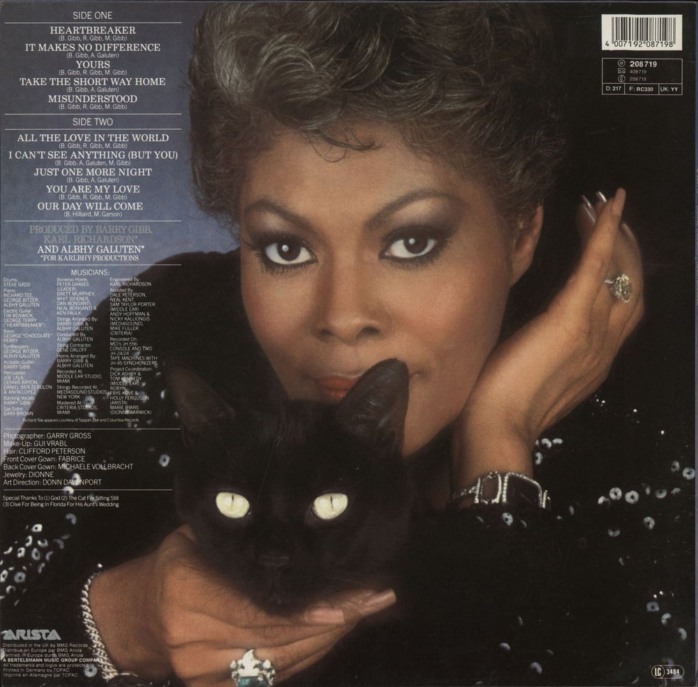 Dionne Warwick Heartbreaker German vinyl LP album (LP record) 4007192087198