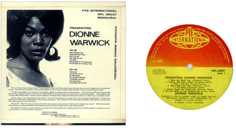 Dionne Warwick Presenting Dionne Warwick UK vinyl LP album (LP record) DIWLPPR452789