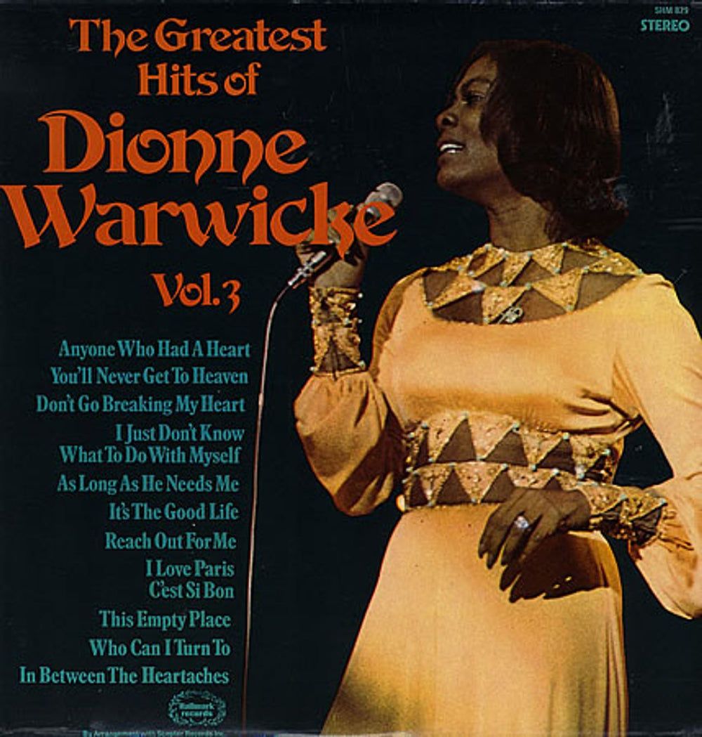 Dionne Warwick The Greatest Hits Of Dione Warwick Vol. 3 UK vinyl LP album (LP record) SHM829