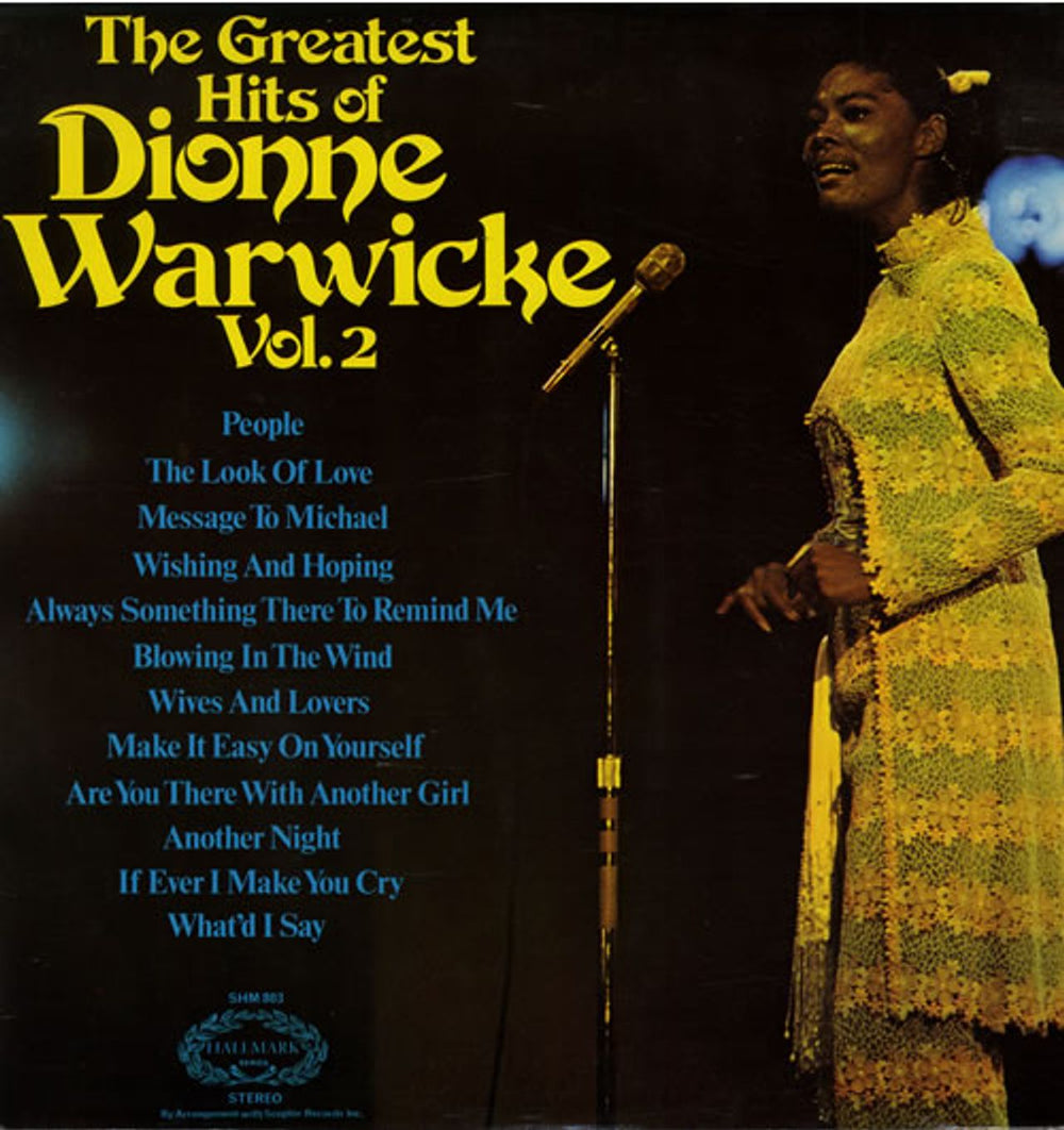 Dionne Warwick The Greatest Hits Of Dionne Warwicke Vol. 2 UK vinyl LP album (LP record) SHM803