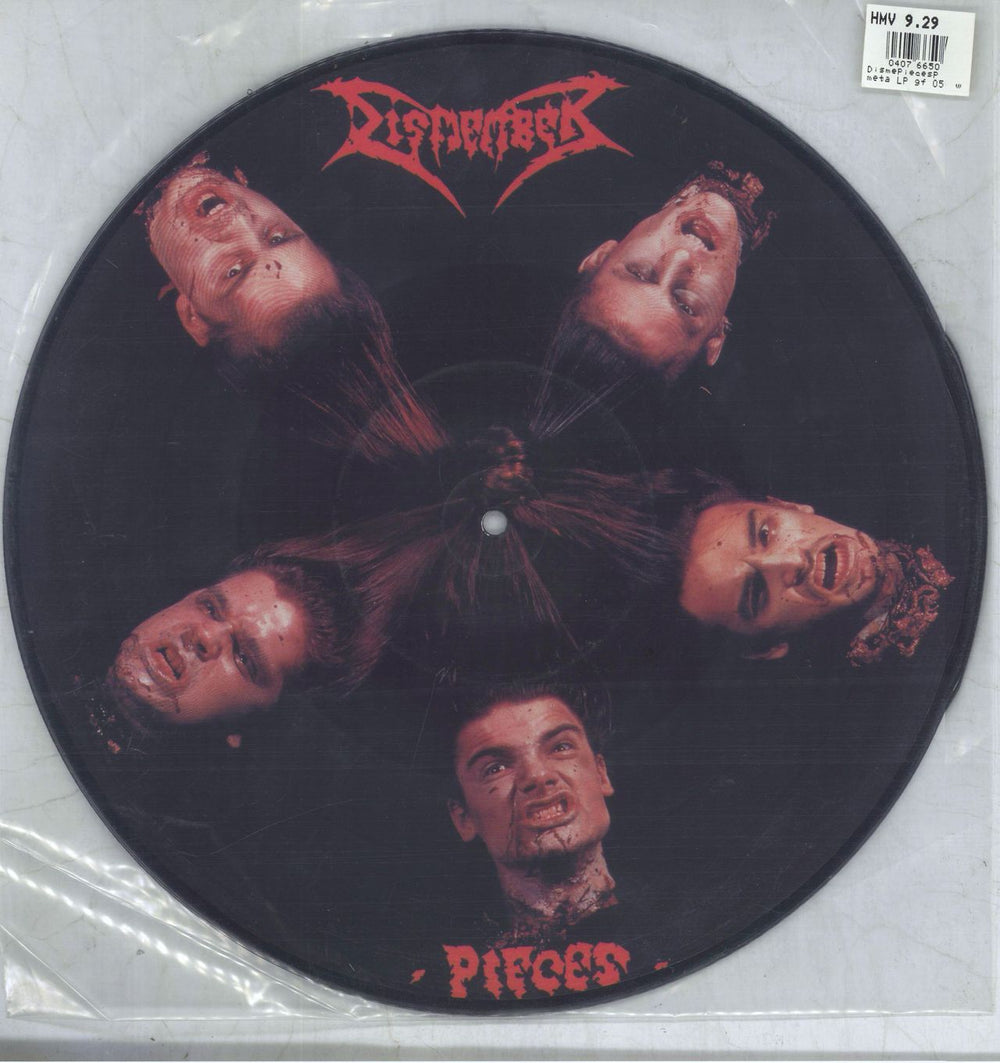 Dismember Pieces UK picture disc LP (vinyl picture disc album) NB060PD