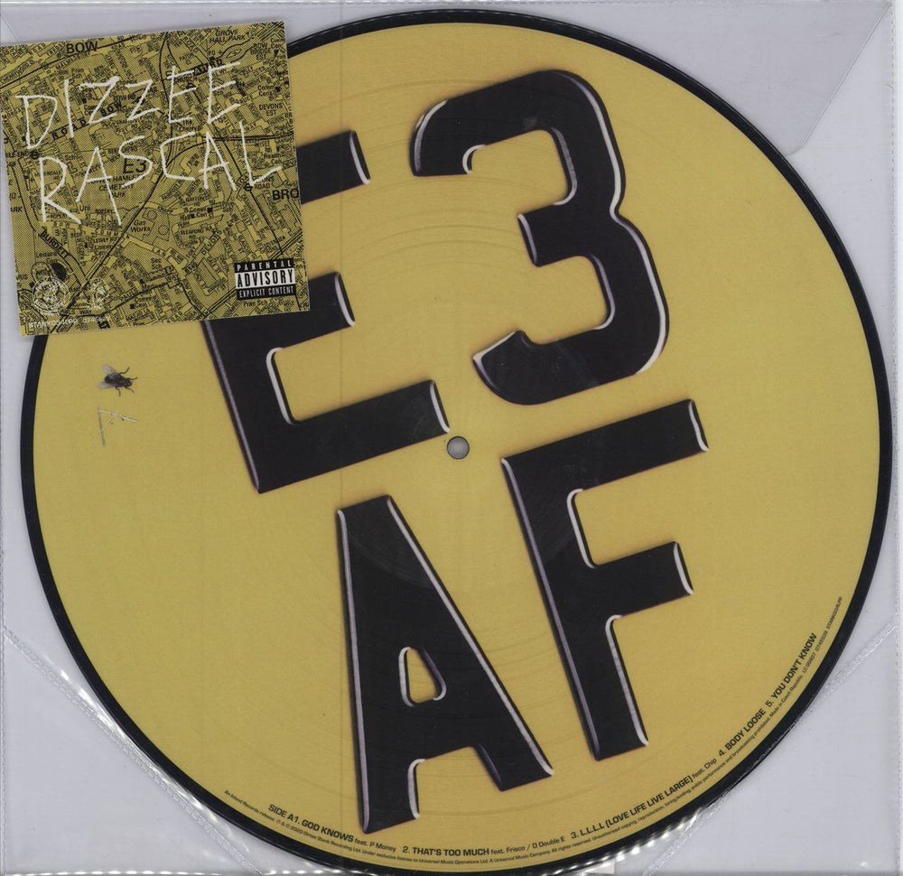 Dizzee Rascal E3AF UK picture disc LP (vinyl picture disc album) STANK034LPP