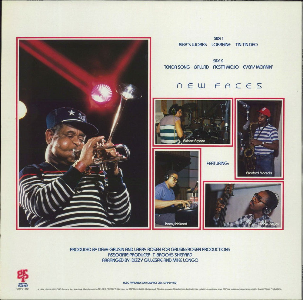 Dizzy Gillespie New Faces Swiss vinyl LP album (LP record)