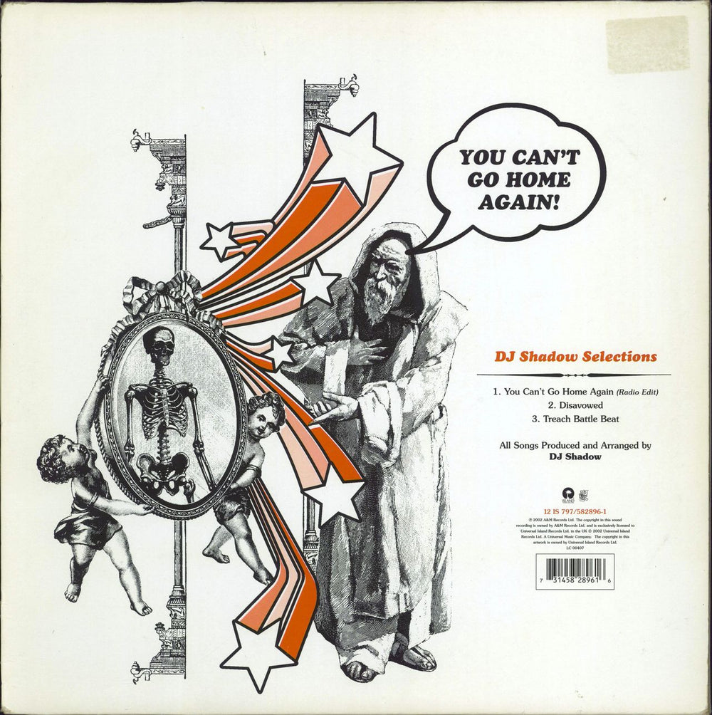 DJ Shadow You Can't Go Home Again UK 12" vinyl single (12 inch record / Maxi-single) 12IS797