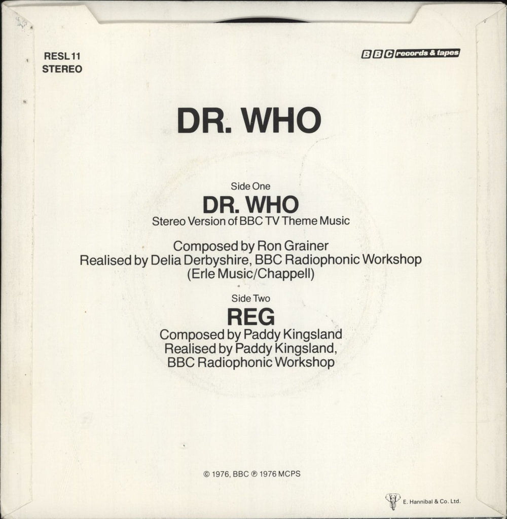 Doctor Who Dr. Who + Sleeve Variant UK 7" vinyl single (7 inch record / 45)