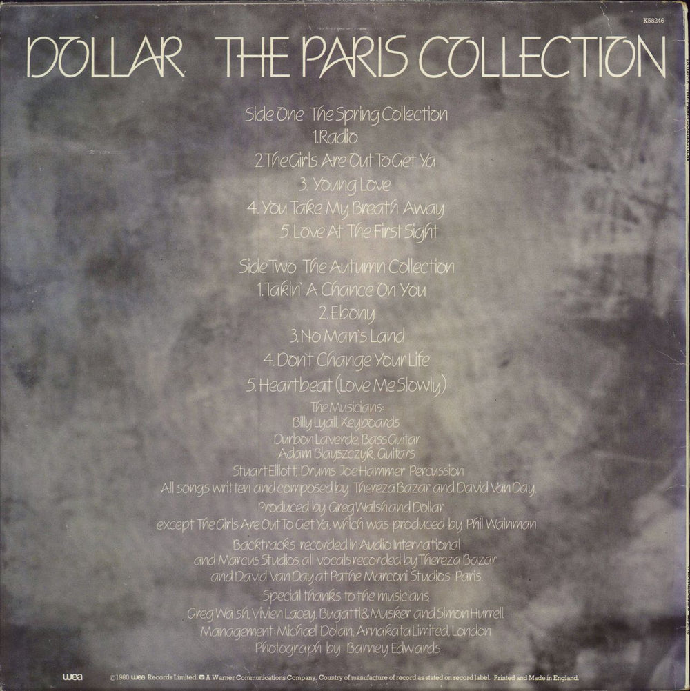 Dollar The Paris Collection + Poster UK vinyl LP album (LP record)