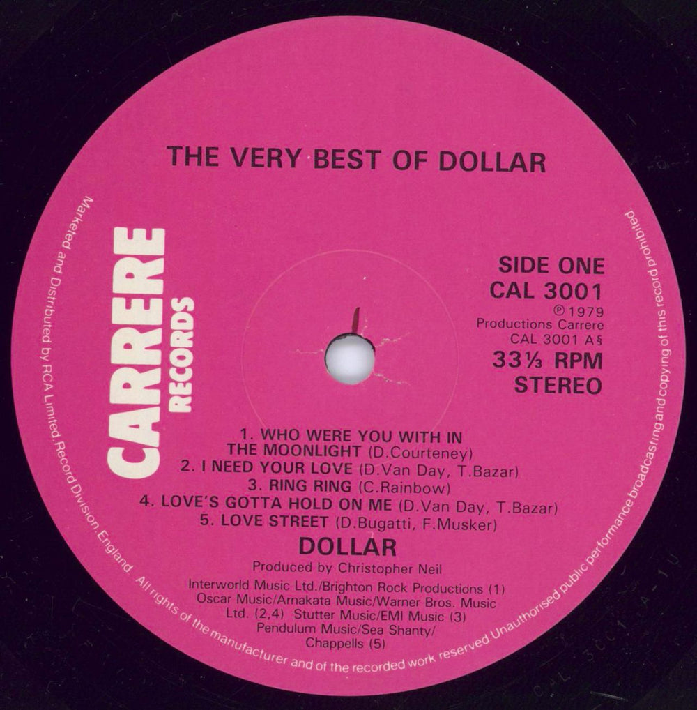 Dollar The Very Best of Dollar - Hype Stickered UK vinyl LP album (LP record) DLLLPTH773943