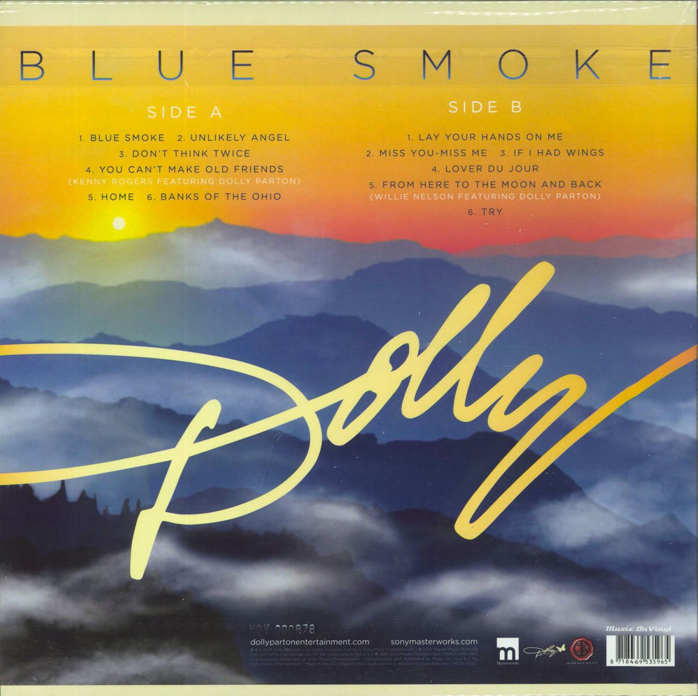 Dolly Parton Blue Smoke - 180gram Blue Smoke Vinyl + Numbered UK vinyl LP album (LP record) 8718469535965