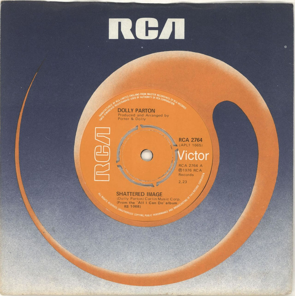 Dolly Parton Shattered Dreams UK 7" vinyl single (7 inch record / 45) RCA2764