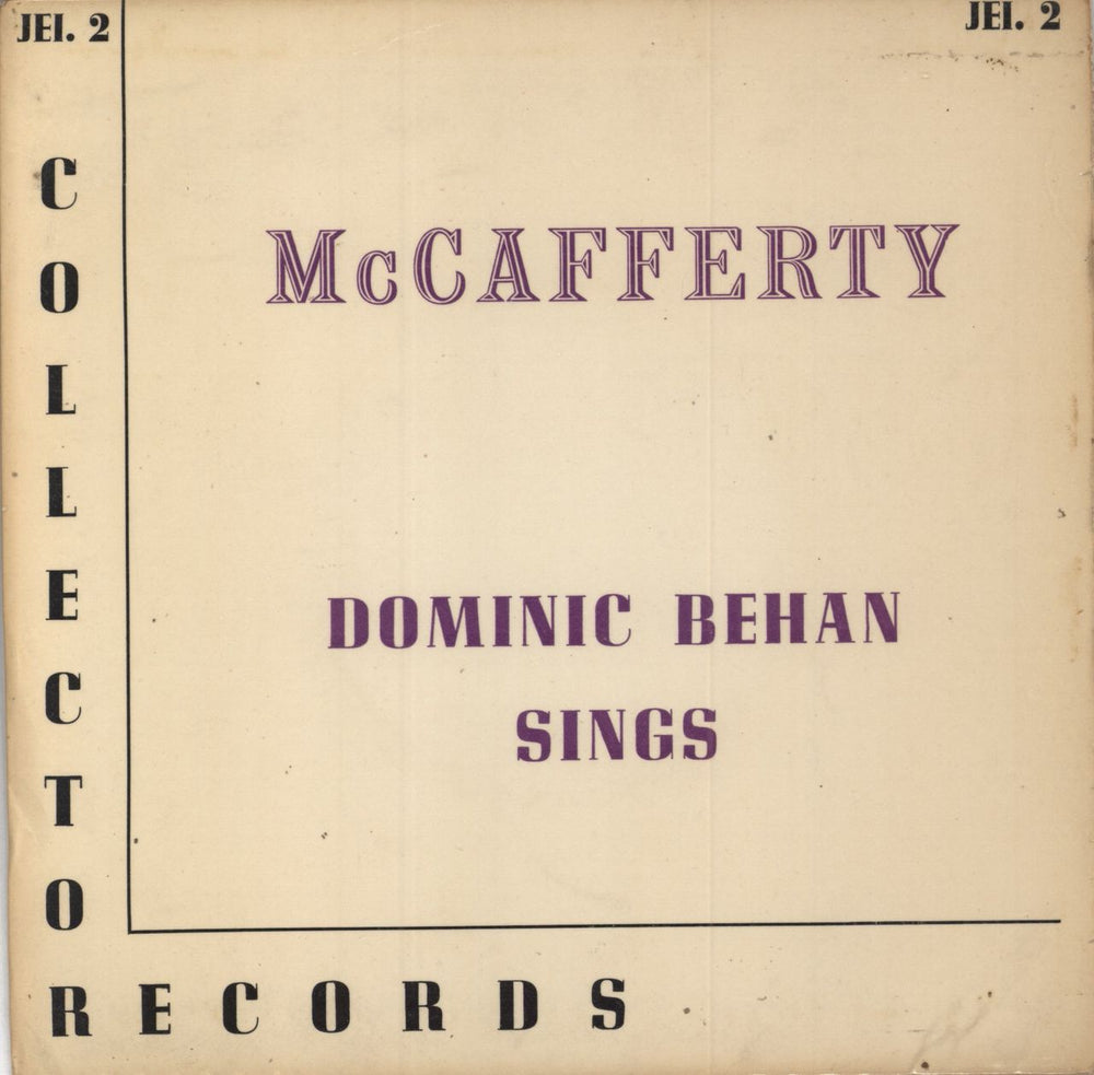 Dominic Behan McCafferty UK 7" vinyl single (7 inch record / 45) JEI2