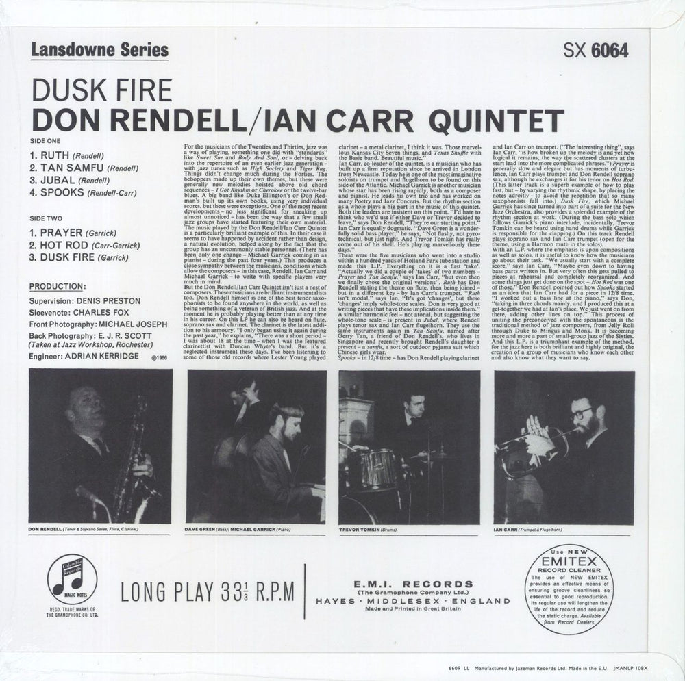 Don Rendell & Ian Carr Dusk Fire - Remastered Stereo 180 Gram - Sealed UK vinyl LP album (LP record) 5036468001087