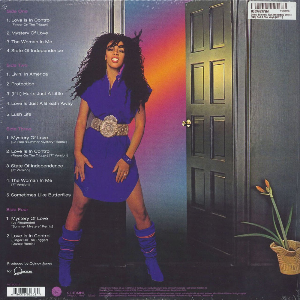 Donna Summer Donna Summer - 40th Anniversary - Blue & Red Vinyl UK 2-LP vinyl record set (Double LP Album) 654378626524