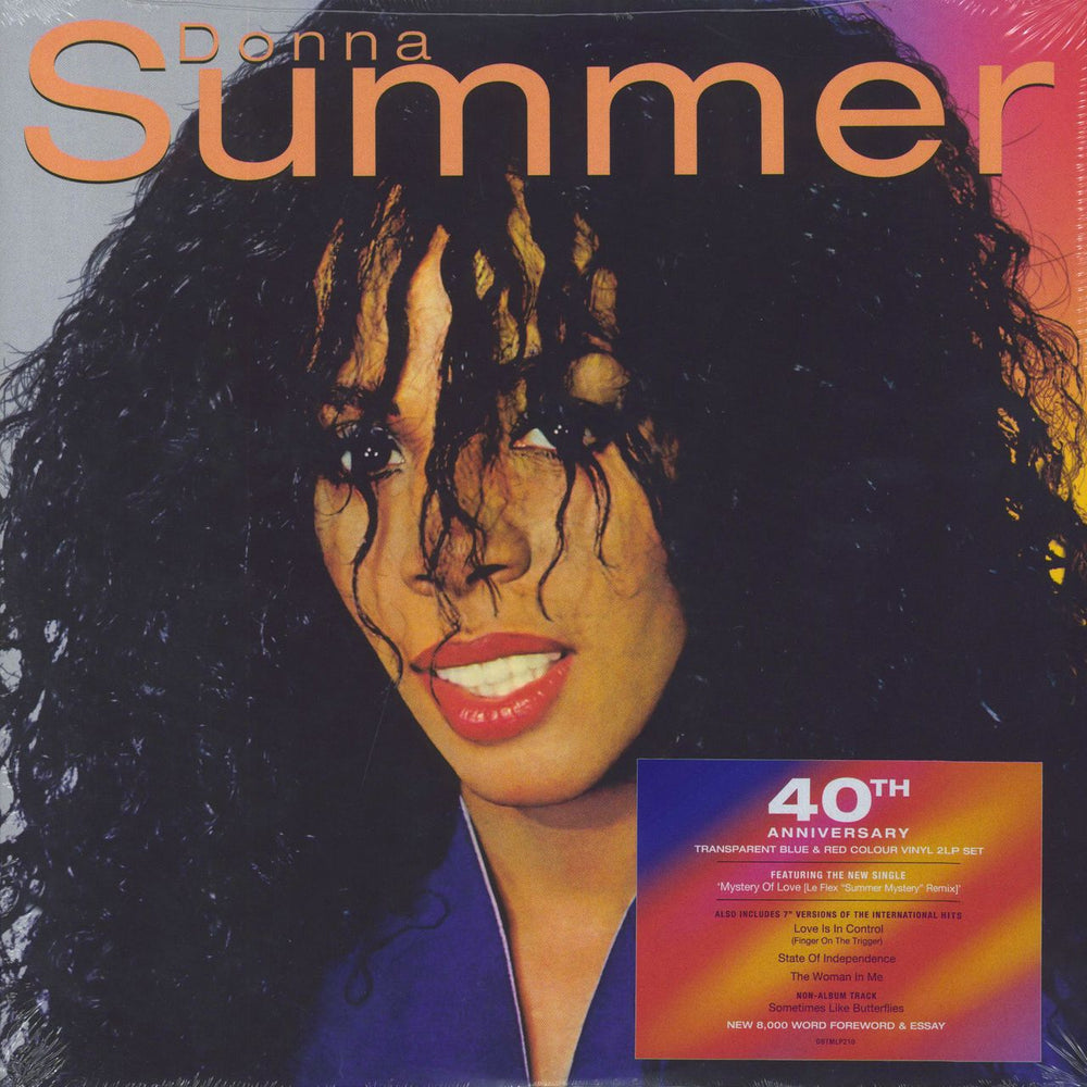 Donna Summer Donna Summer - 40th Anniversary - Blue & Red Vinyl UK 2-LP vinyl record set (Double LP Album) DBTMLP210