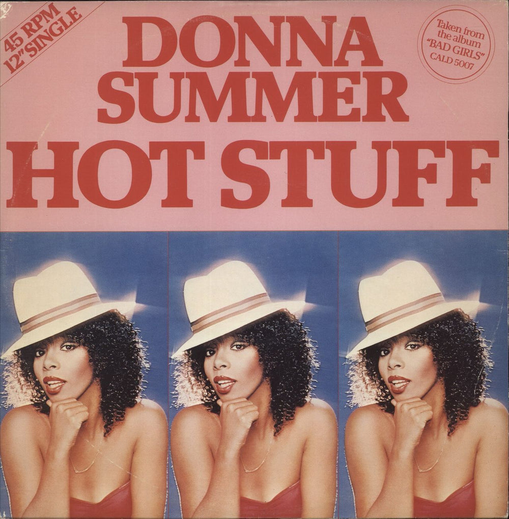Donna Summer Hot Stuff - Red Vinyl - VG+ UK 12" vinyl single (12 inch record / Maxi-single) CANL151