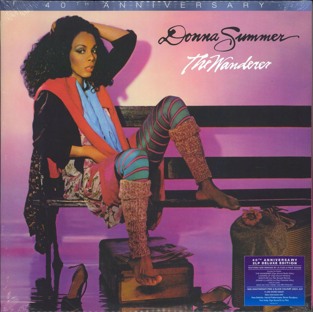 Donna Summer The Wanderer - 180gm Pink & Black Vinyl - Sealed UK 2-LP vinyl record set (Double LP Album) DBTMLP401