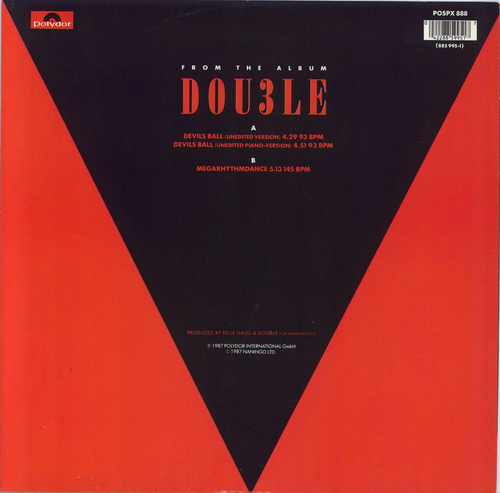 Double Devils Ball UK 12" vinyl single (12 inch record / Maxi-single) 042288599517