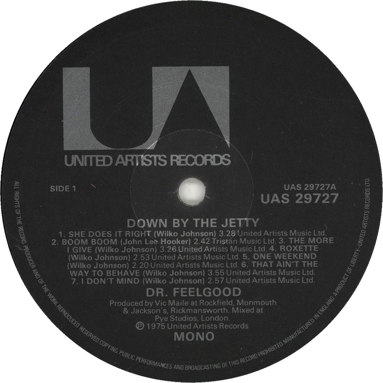 Down By The Jetty/ Dr.Feelgood 英Orig-