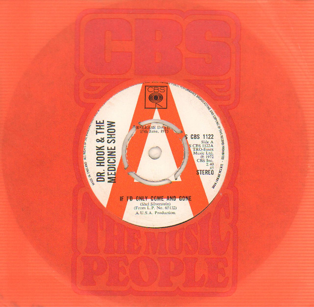 Dr Hook If I'd Only Come And Gone - A Label UK Promo 7" vinyl single (7 inch record / 45) SCBS1122