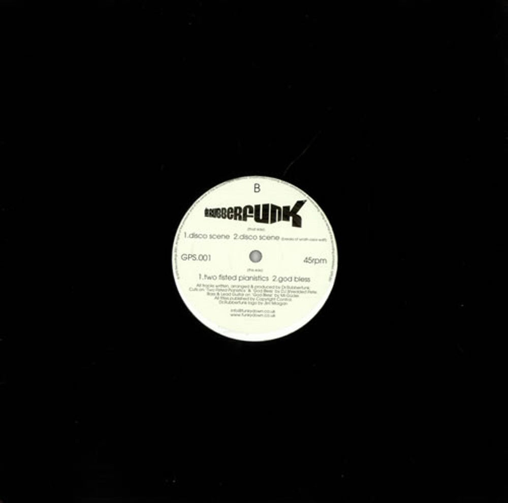 Dr Rubberfunk Disco Scene UK Promo 12" vinyl single (12 inch record / Maxi-single) GPS001