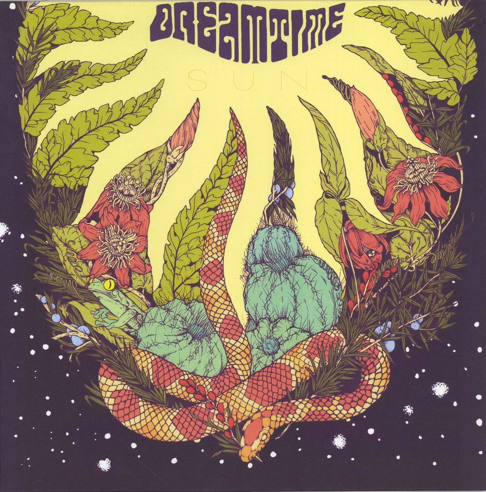 Dreamtime [Psych Rock] Sun - Purple/Yellow swirl vinyl US vinyl LP album (LP record) HBSP-2X-058