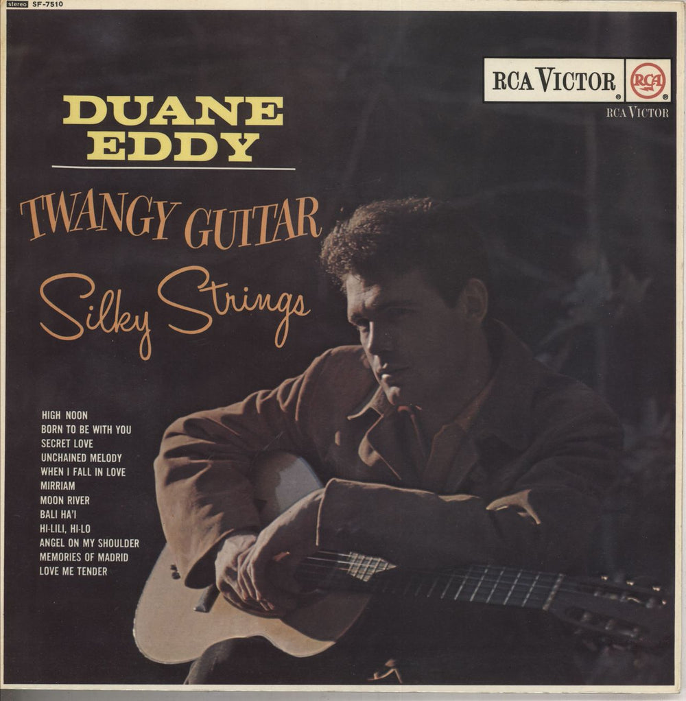 Duane Eddy Twangy Guitar Silky Strings UK vinyl LP album (LP record) SF-7510