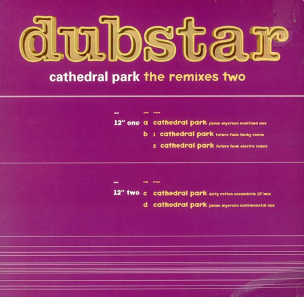 Dubstar Cathedral Park - The Remixes Two UK Promo 12" vinyl single (12 inch record / Maxi-single) 12FOODJD104