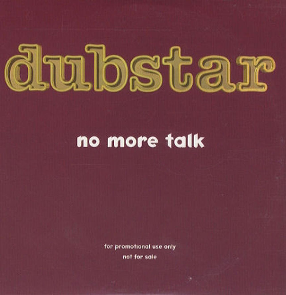 Dubstar No More Talk UK Promo CD single (CD5 / 5") CDFOODDJ96