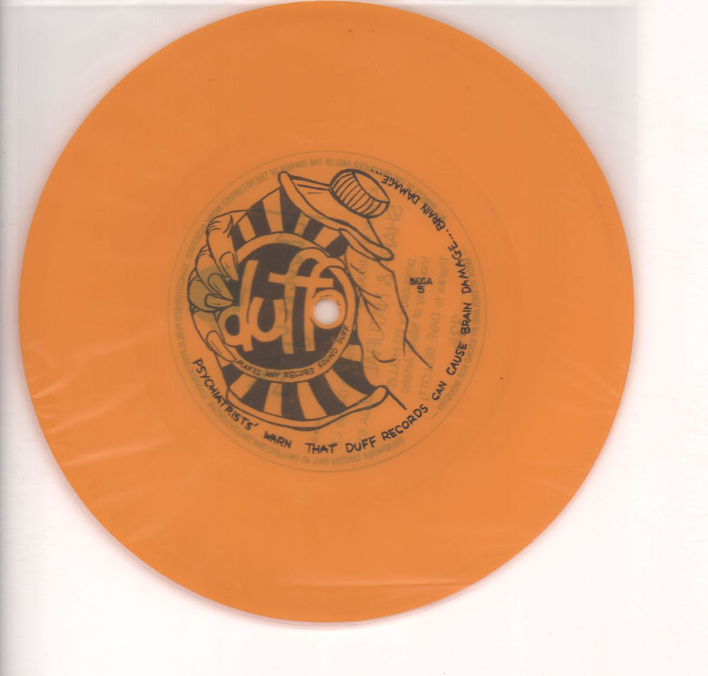 Duffo Psychiatrists' Warn That Duff Records Can Cause Brain Damage - Flexi UK 7" vinyl single (7 inch record / 45) SR410