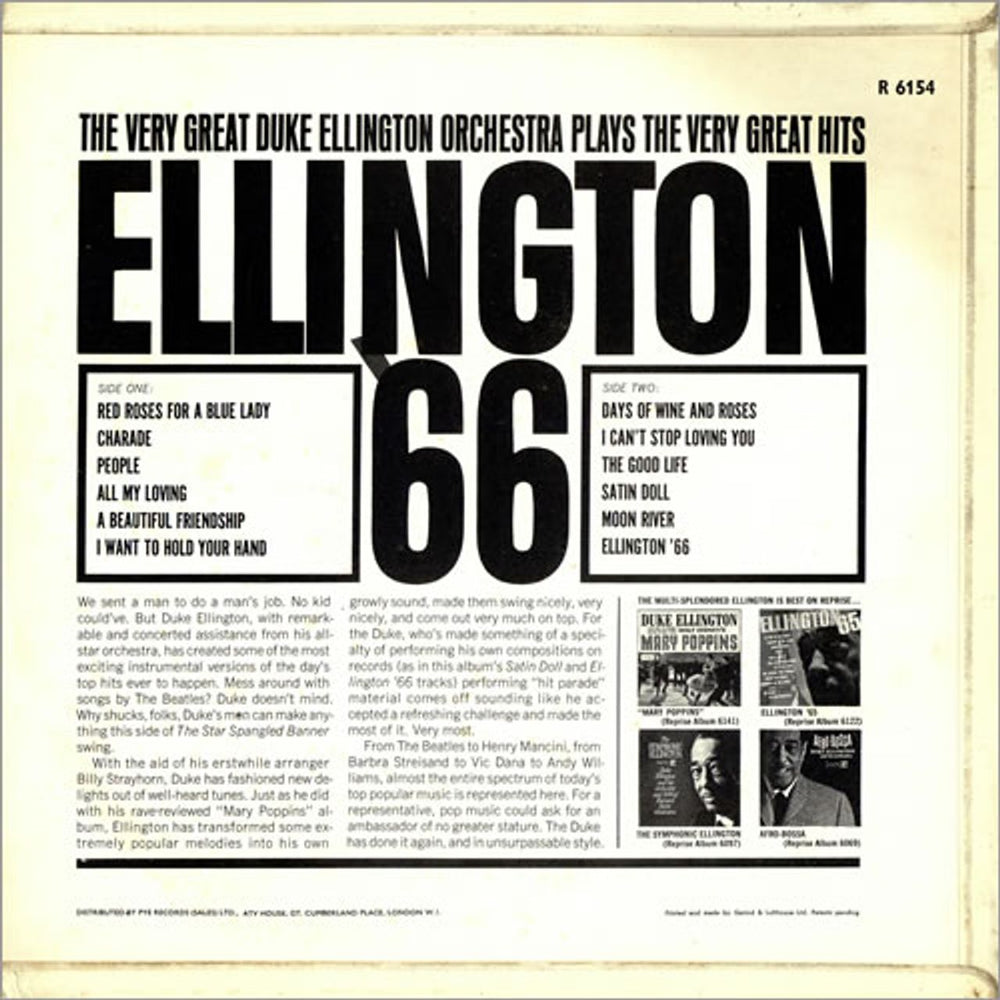 Duke Ellington Ellington '66 UK vinyl LP album (LP record) DA3LPEL455893