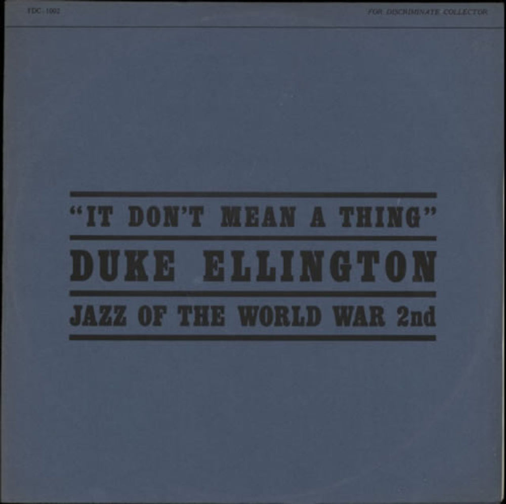 Duke Ellington It Don't Mean A Thing Italian vinyl LP album (LP record) FDC-1002