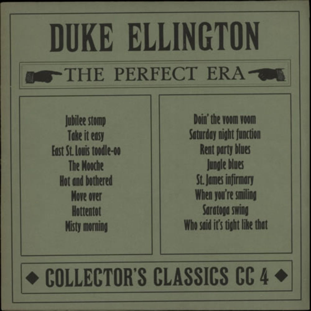 Duke Ellington The Perfect Era Swedish vinyl LP album (LP record) CC4